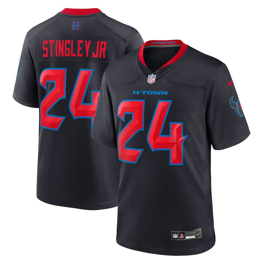 Men Houston Texans #24 Derek Stingley Jr. Nike Navy 2nd Alternate Game NFL Jersey->->NFL Jersey
